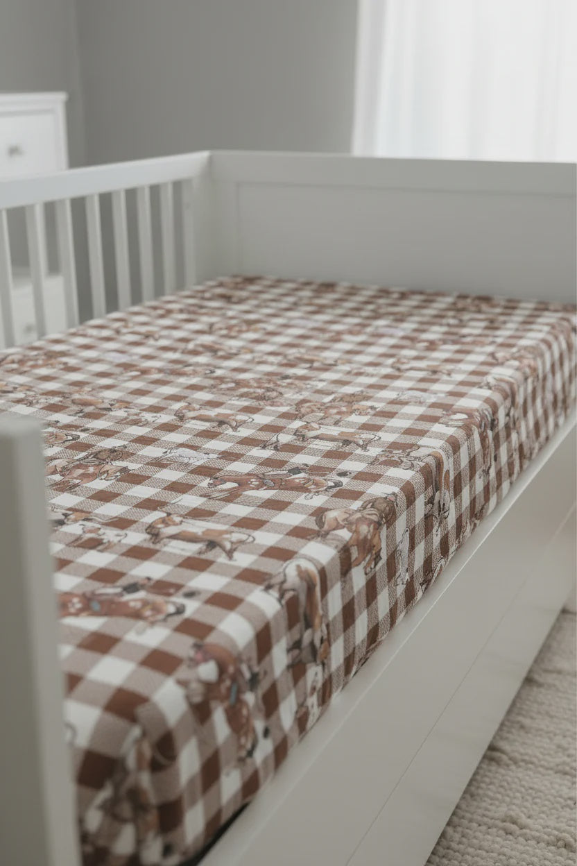 Cowboy Up Fitted Cot Sheet