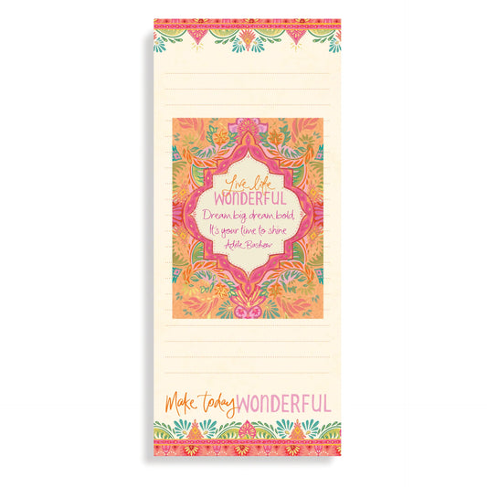 Live Life Wonderful Magnetic Listpad Set