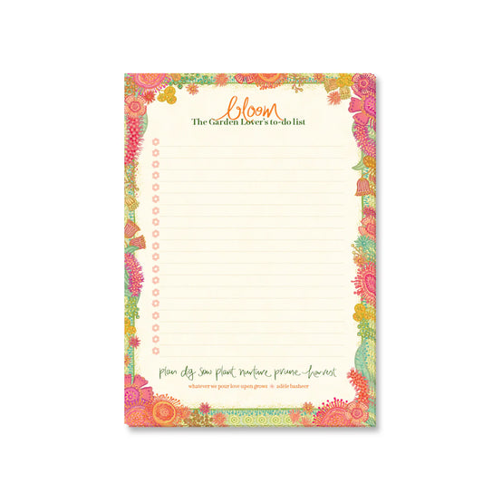 Garden Lovers A5 To Do List Pad