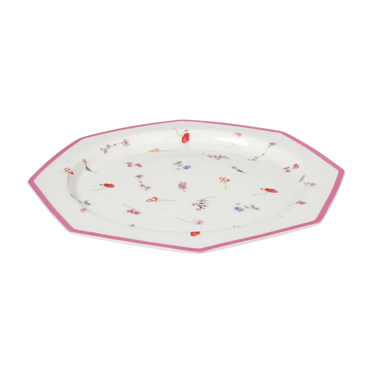 Floral Octagonal Plate Set