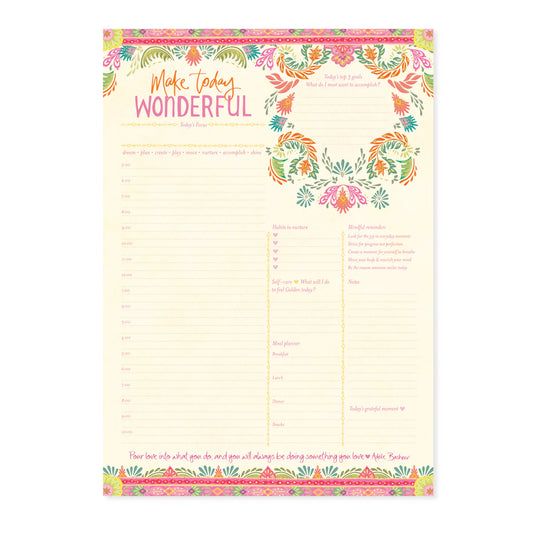 Make Today Wonderful A4 Daily Planner Pad