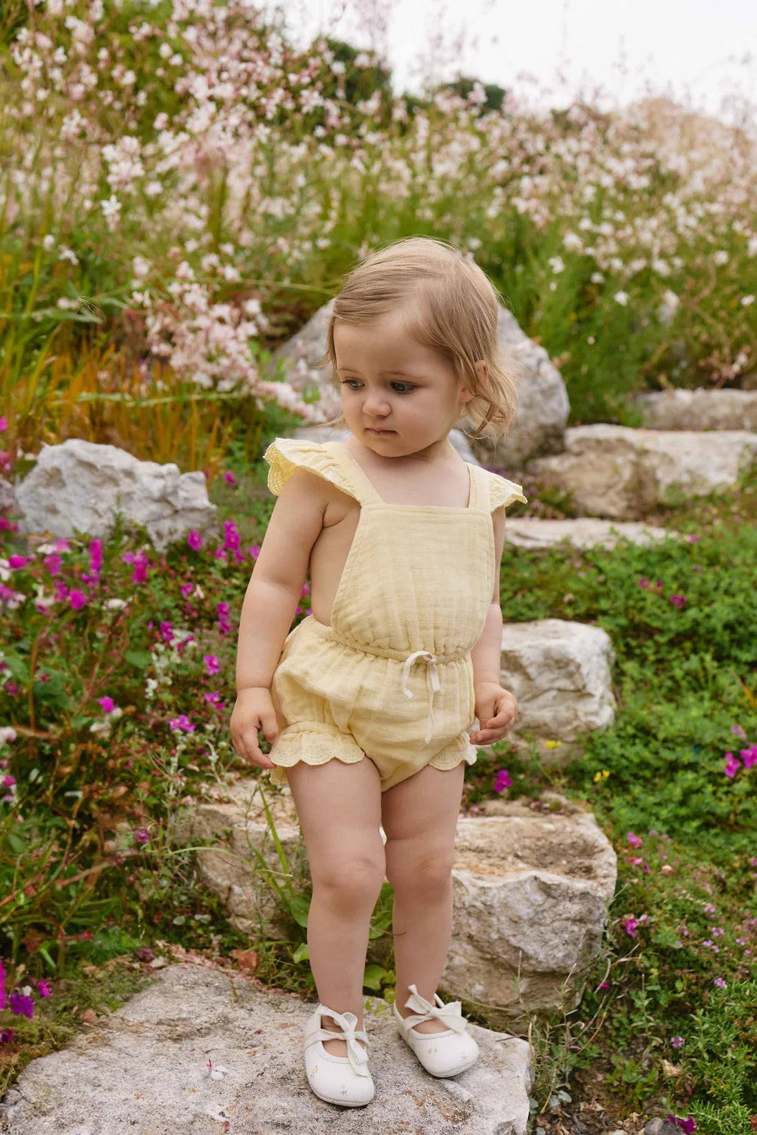 Organic Cotton Muslin Luciana Playsuit Sunshine