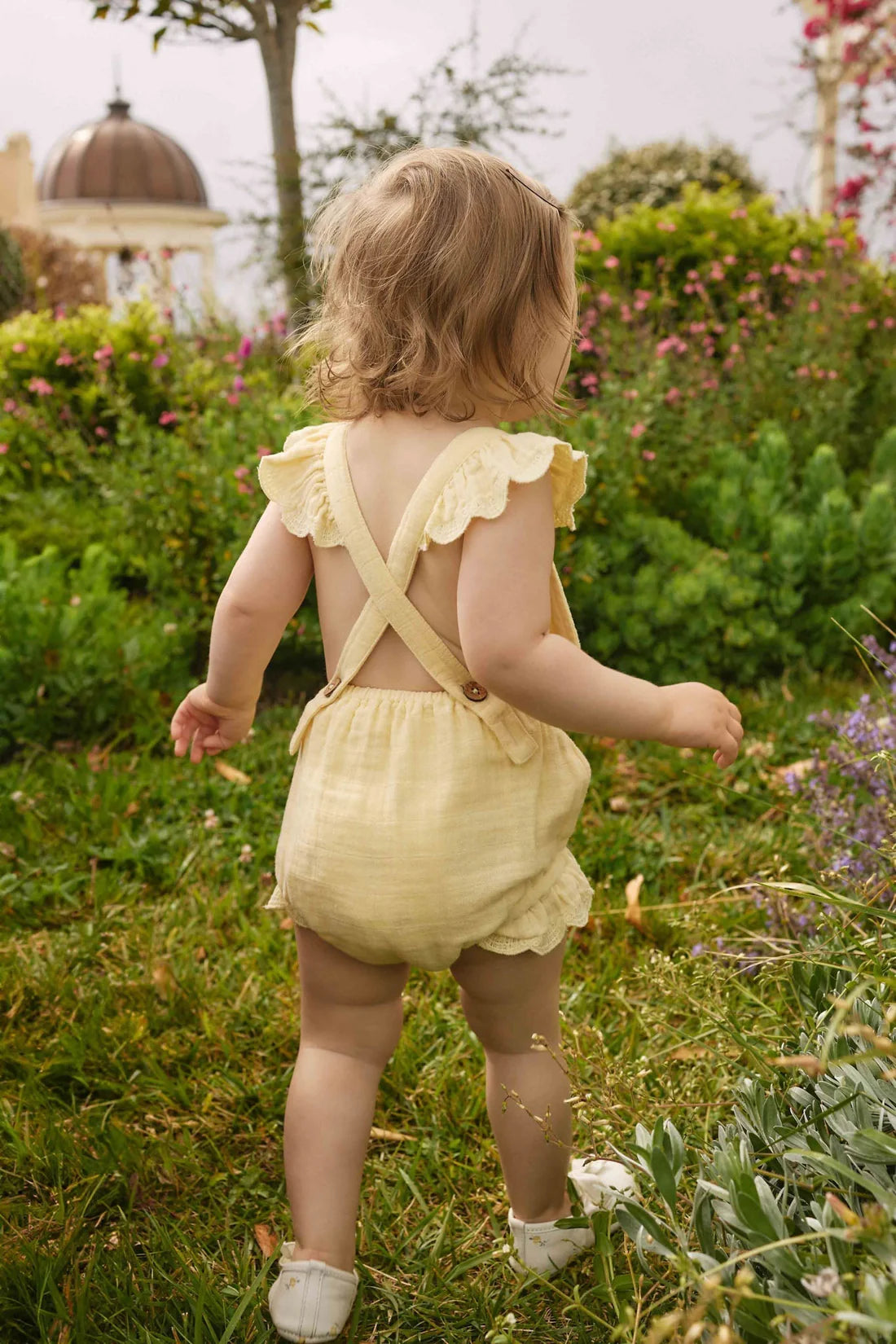 Organic Cotton Muslin Luciana Playsuit Sunshine