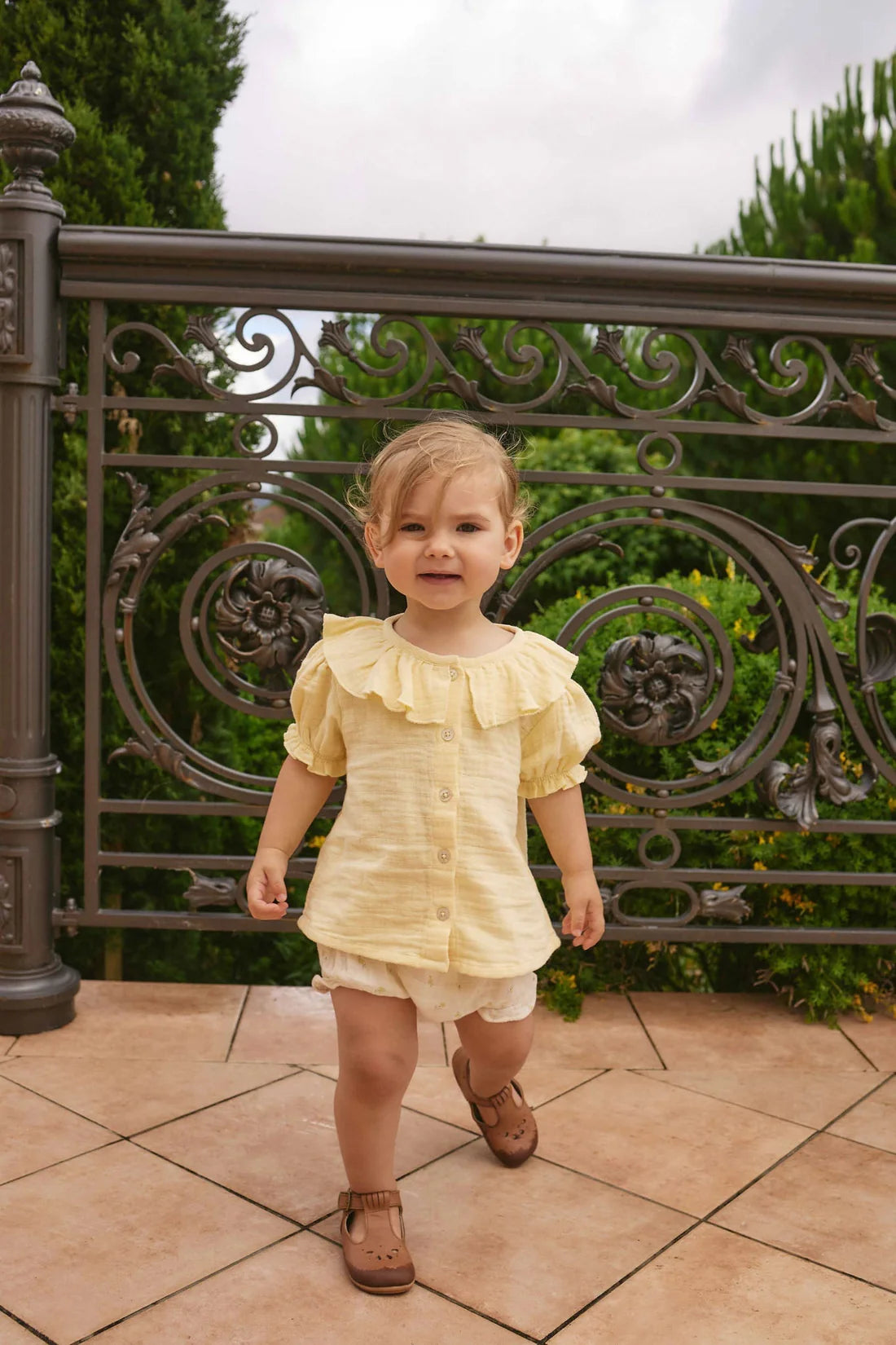 Organic Cotton Muslin Alora Top Sunshine