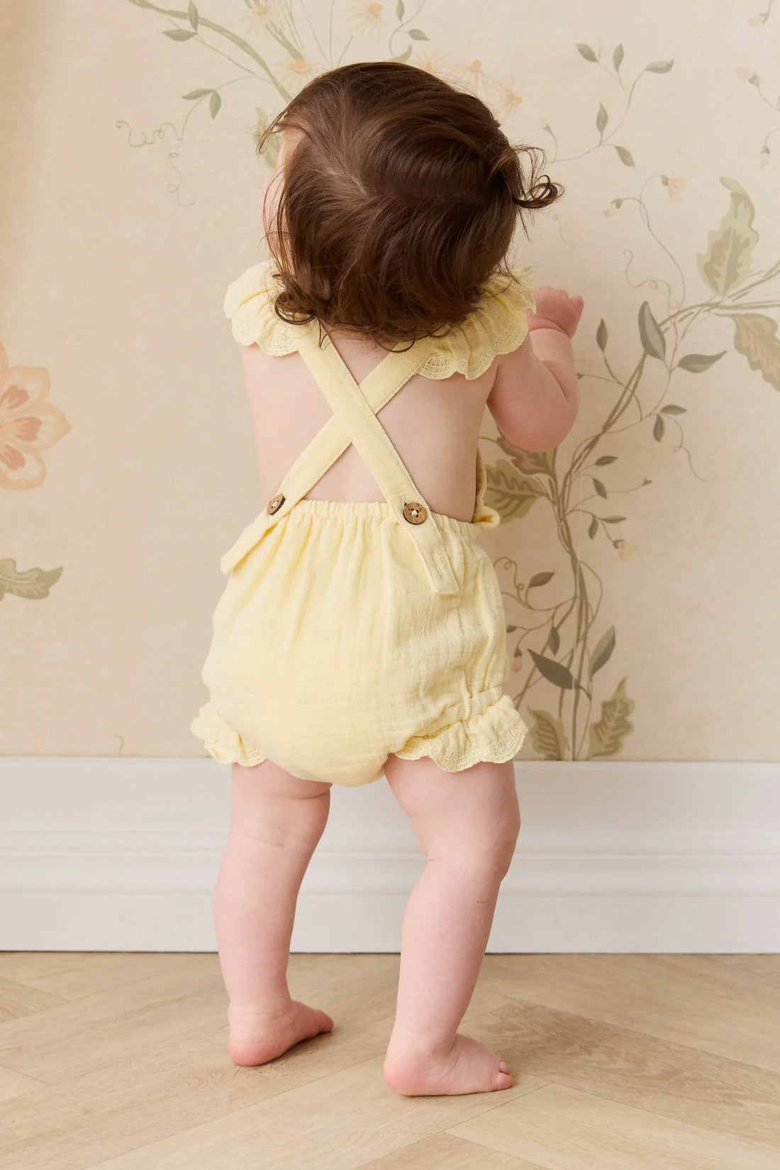 Organic Cotton Muslin Luciana Playsuit Sunshine
