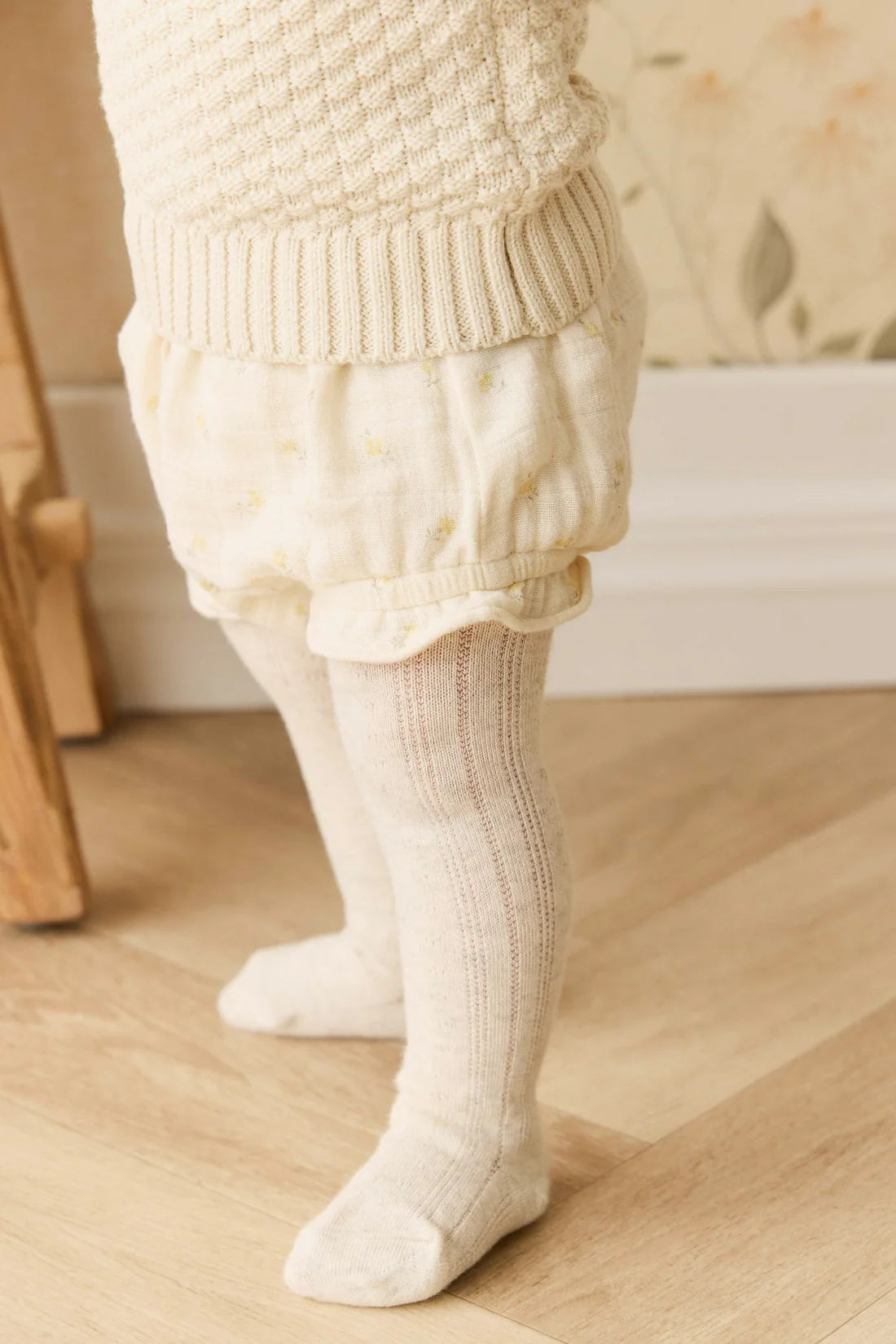 Organic Cotton Muslin Frill Bloomer Vintage Ditsy