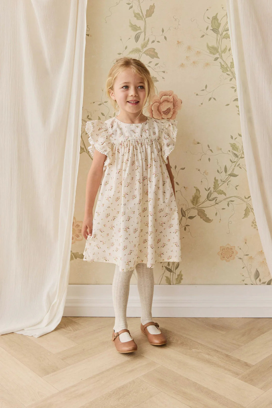 Organic Cotton Eleanor Dress Bianca Antique