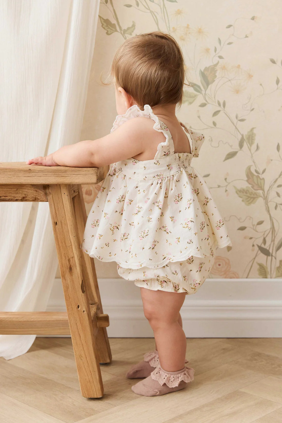 Organic Cotton Frill Bloomer Bianca Antique