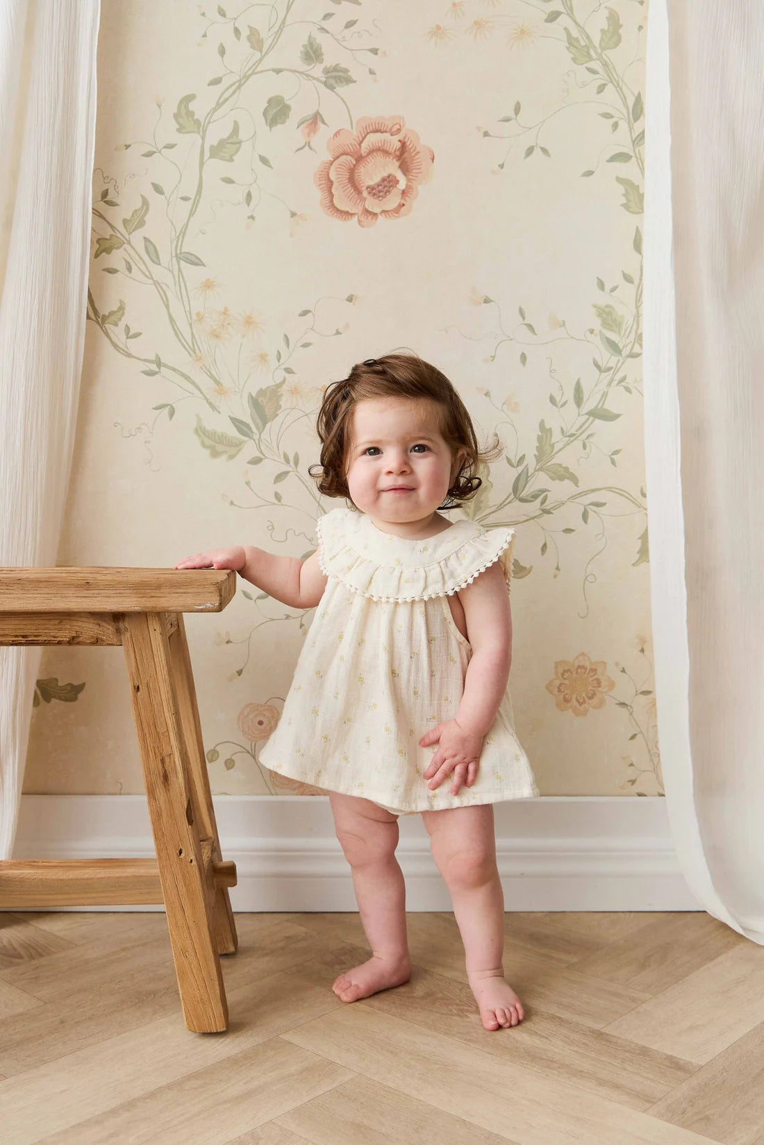 Organic Cotton Muslin Annalise Top Vintage Ditsy