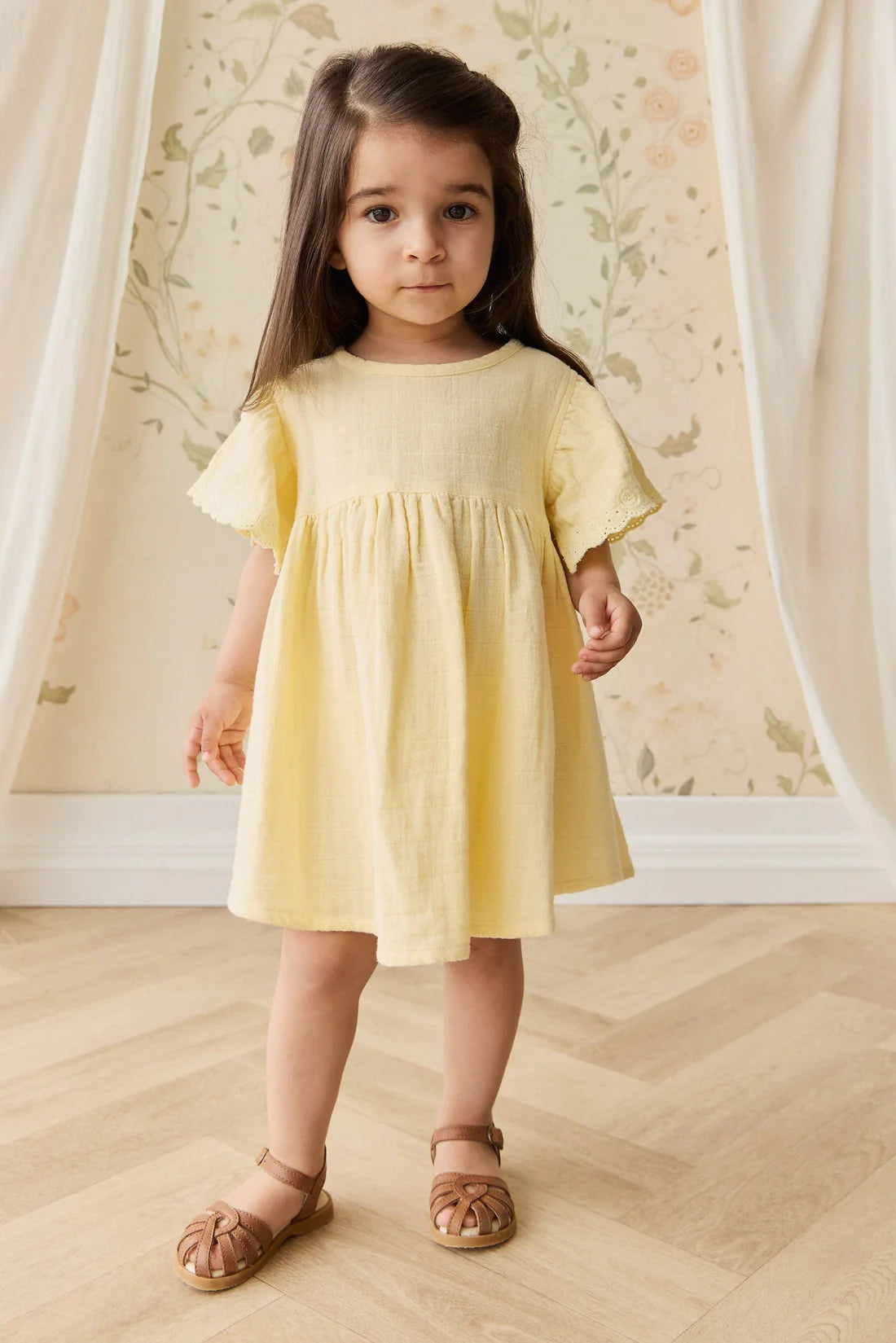 Organic Cotton Muslin Phillipa Dress Sunshine