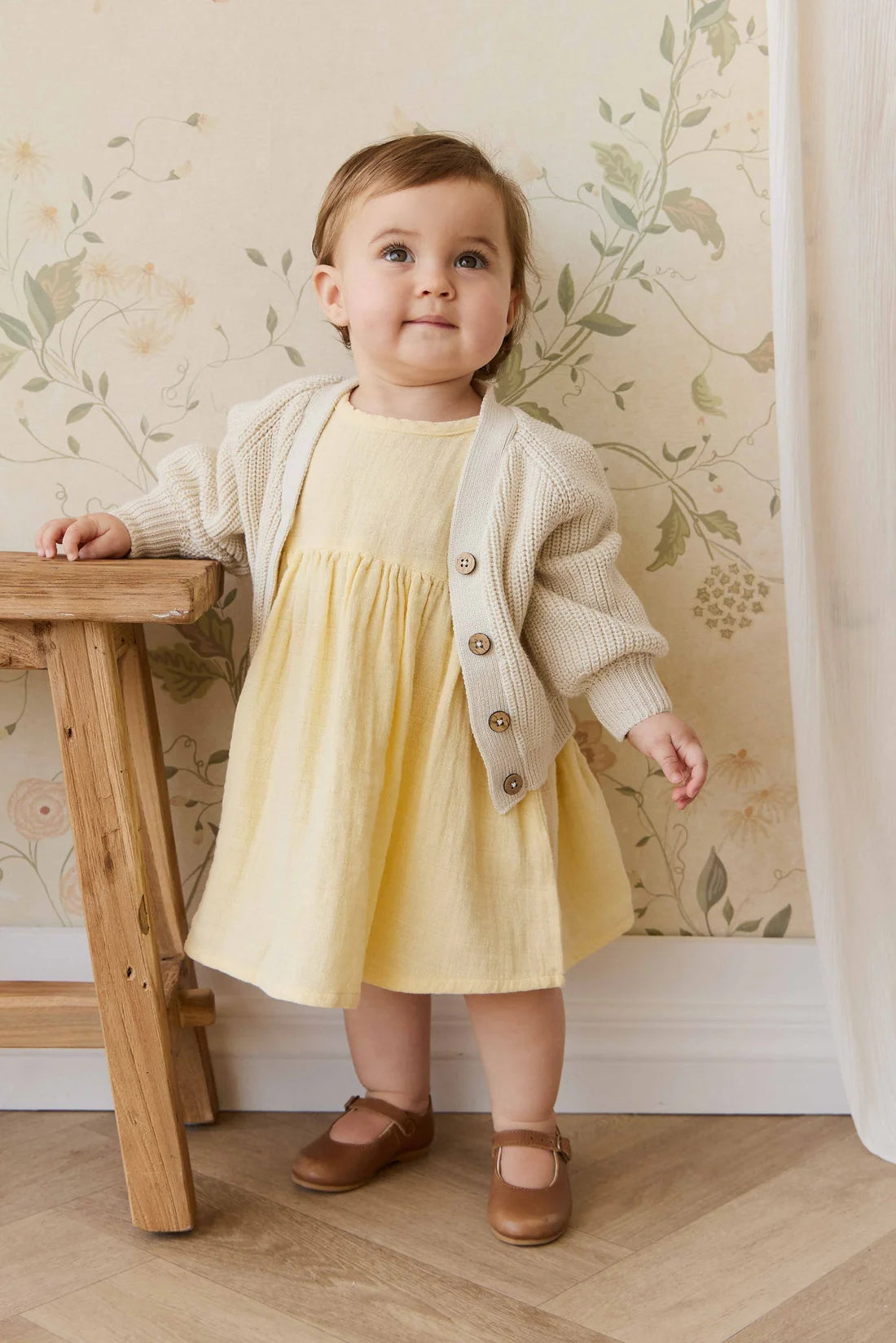 Organic Cotton Muslin Phillipa Dress Sunshine