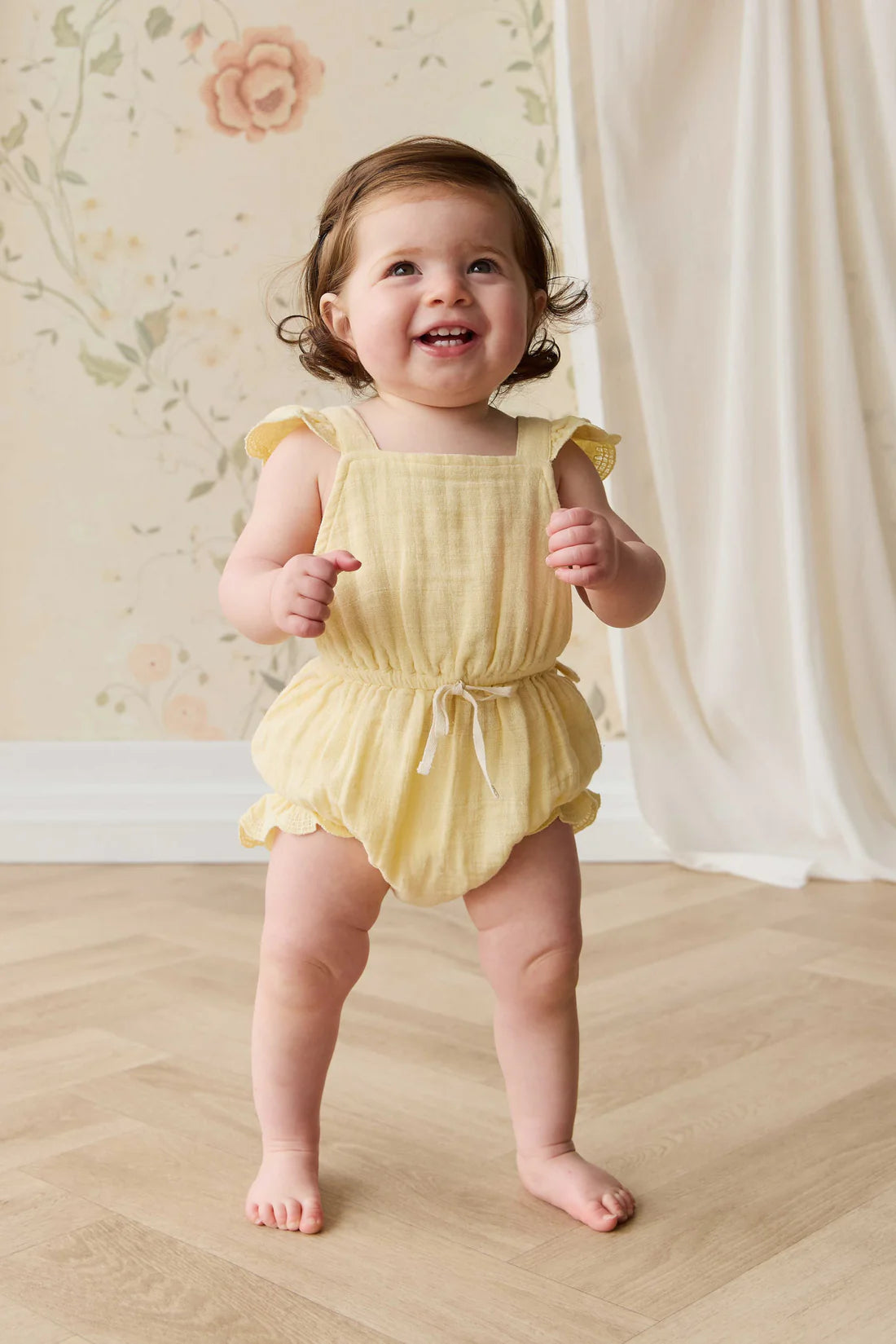 Organic Cotton Muslin Luciana Playsuit Sunshine