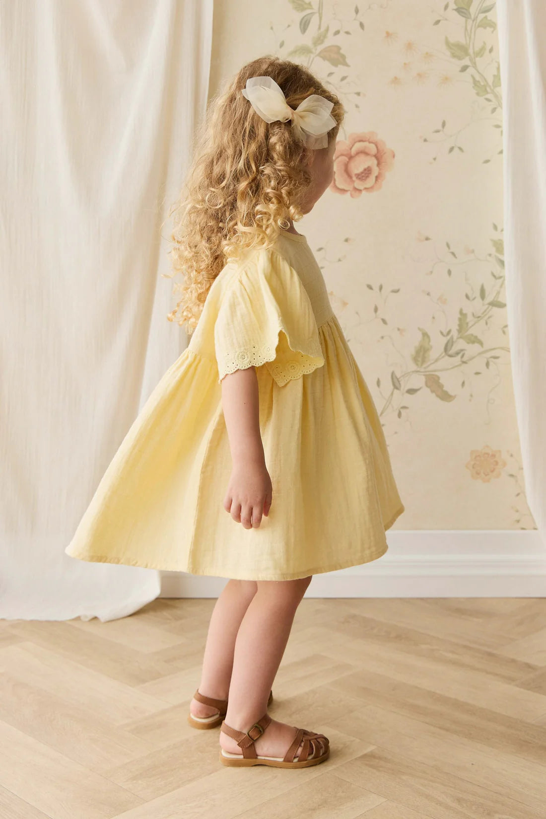 Organic Cotton Muslin Phillipa Dress Sunshine