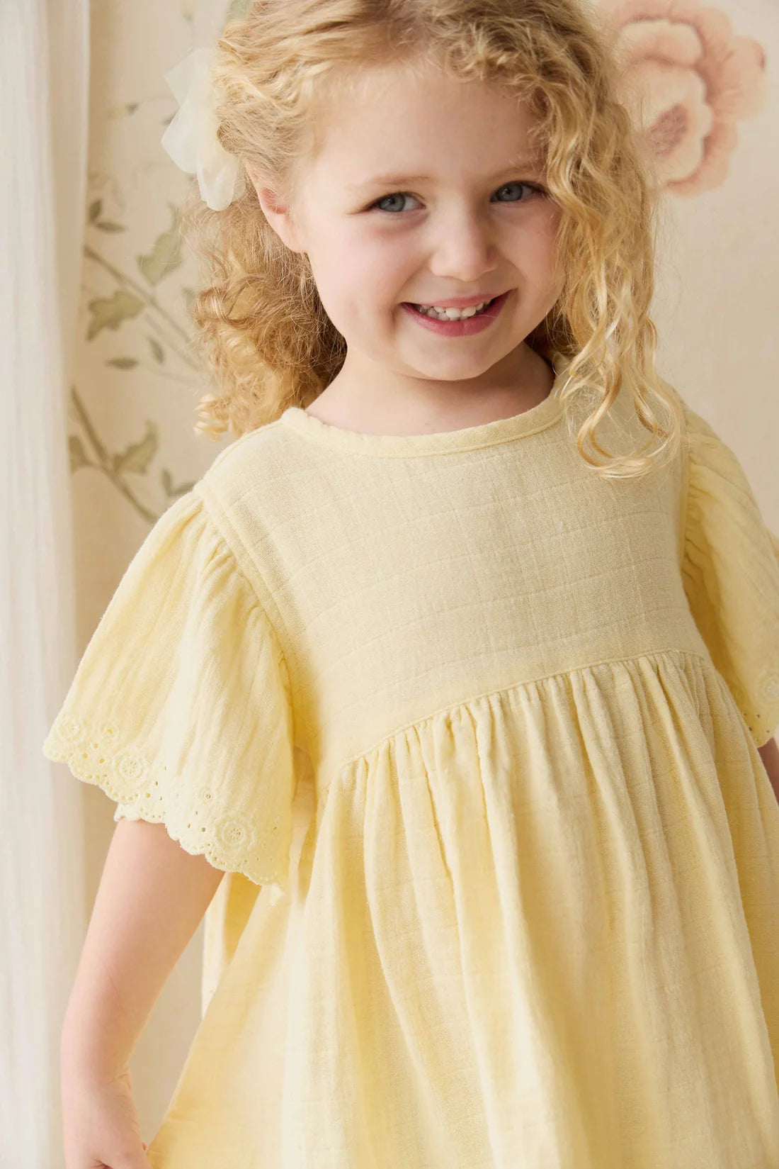 Organic Cotton Muslin Phillipa Dress Sunshine