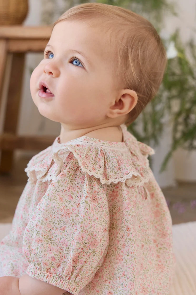 Organic Cotton Misty Top Flora Pink