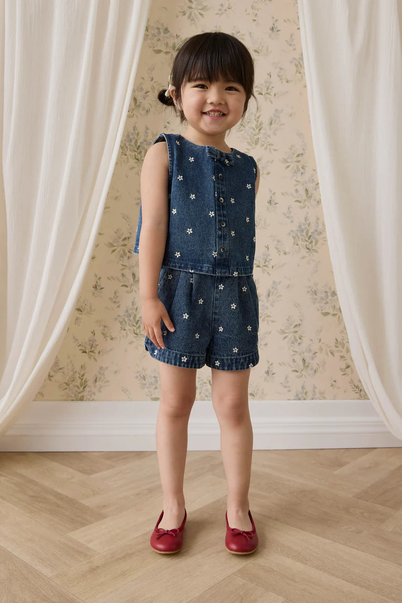 Etta Top Josie Floral Denim