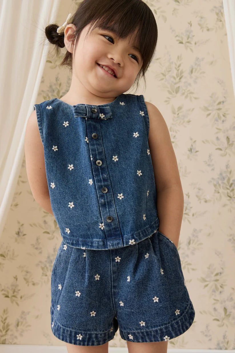 Etta Top Josie Floral Denim