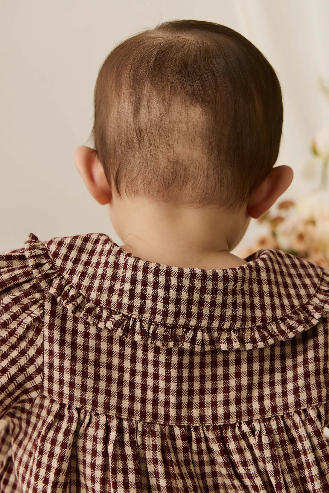 Organic Cotton Elowen Playsuit Cinnamon Gingham