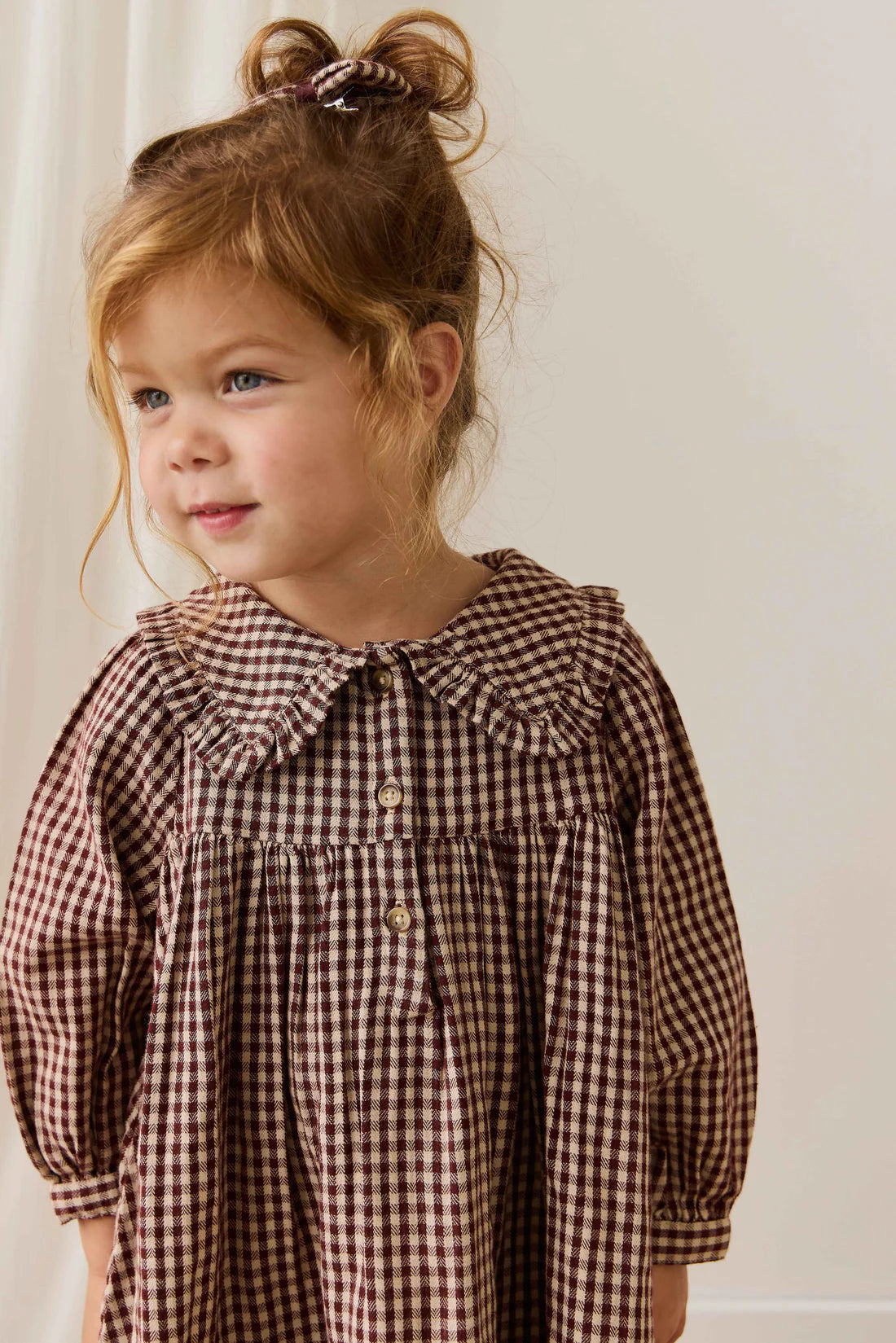 Organic Cotton Ira Dress Cinnamon Gingham