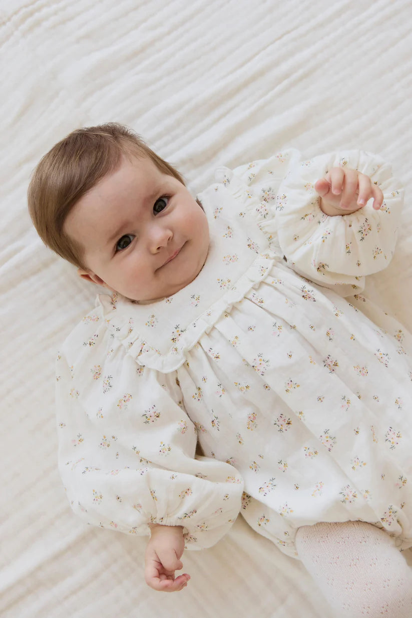 Organic Cotton Muslin Frances Playsuit-Ayla Whisper