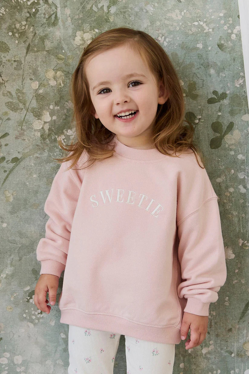Organic Cotton Rhea Sweatshirt Cloud Pink Sweetie