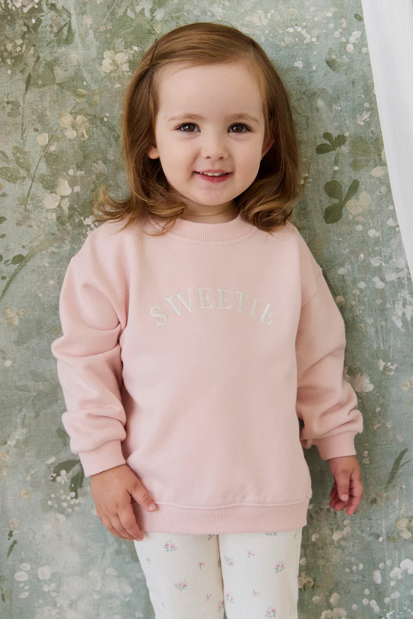 Organic Cotton Rhea Sweatshirt Cloud Pink Sweetie