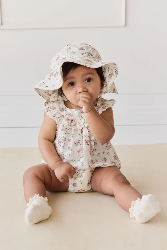 Organic Cotton Annabella Romper Selena Blush