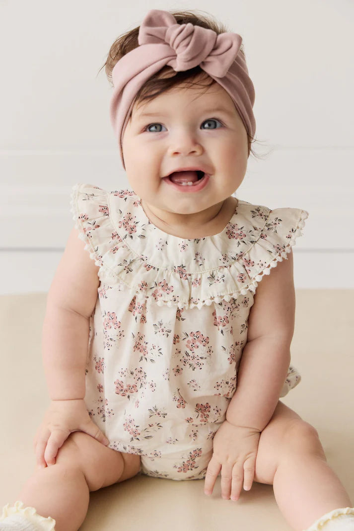 Organic Cotton Annabella Romper Selena Blush