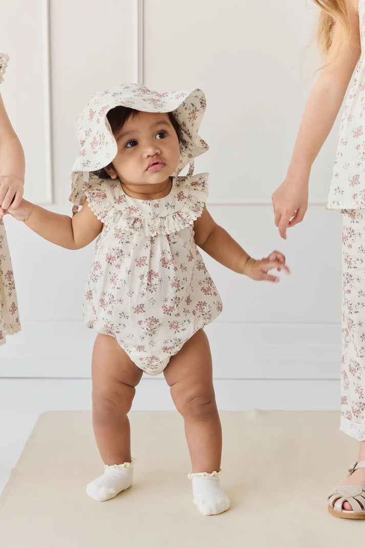 Organic Cotton Annabella Romper Selena Blush