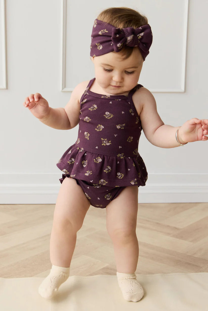 Organic Cotton Fine Rib Lillian Top Simone Huckleberry