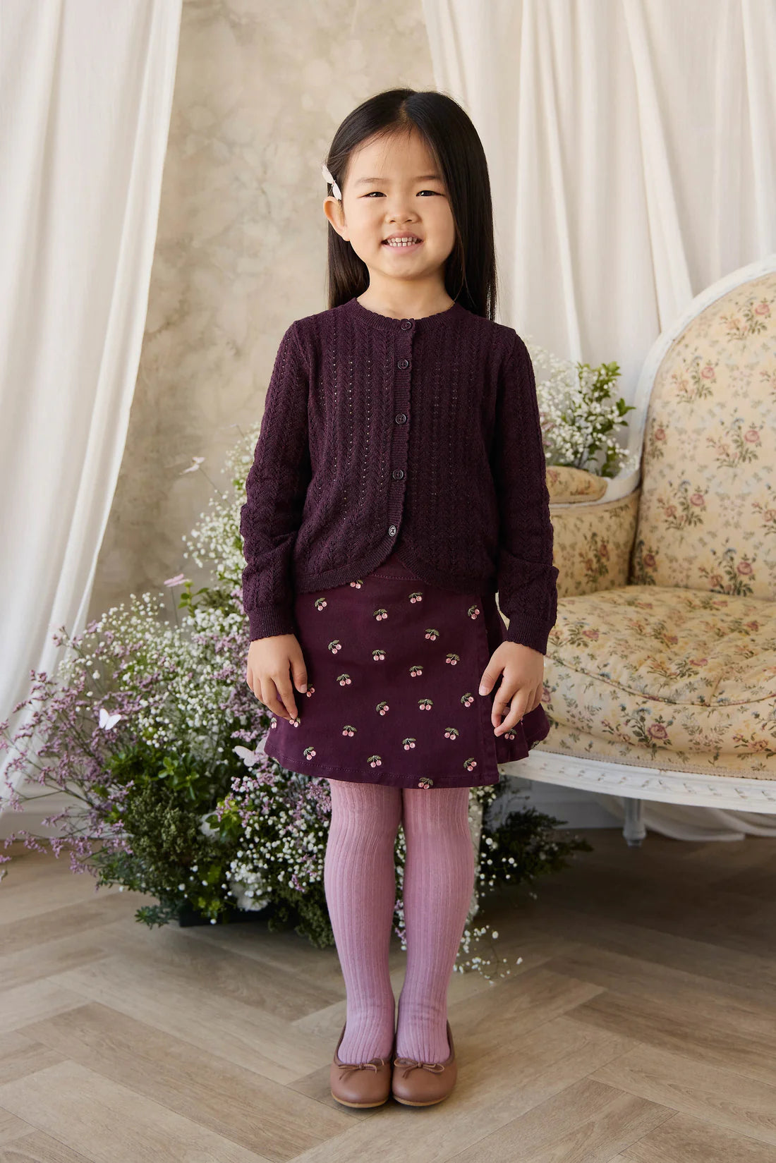 Beatrice Skirt Cherry Fig
