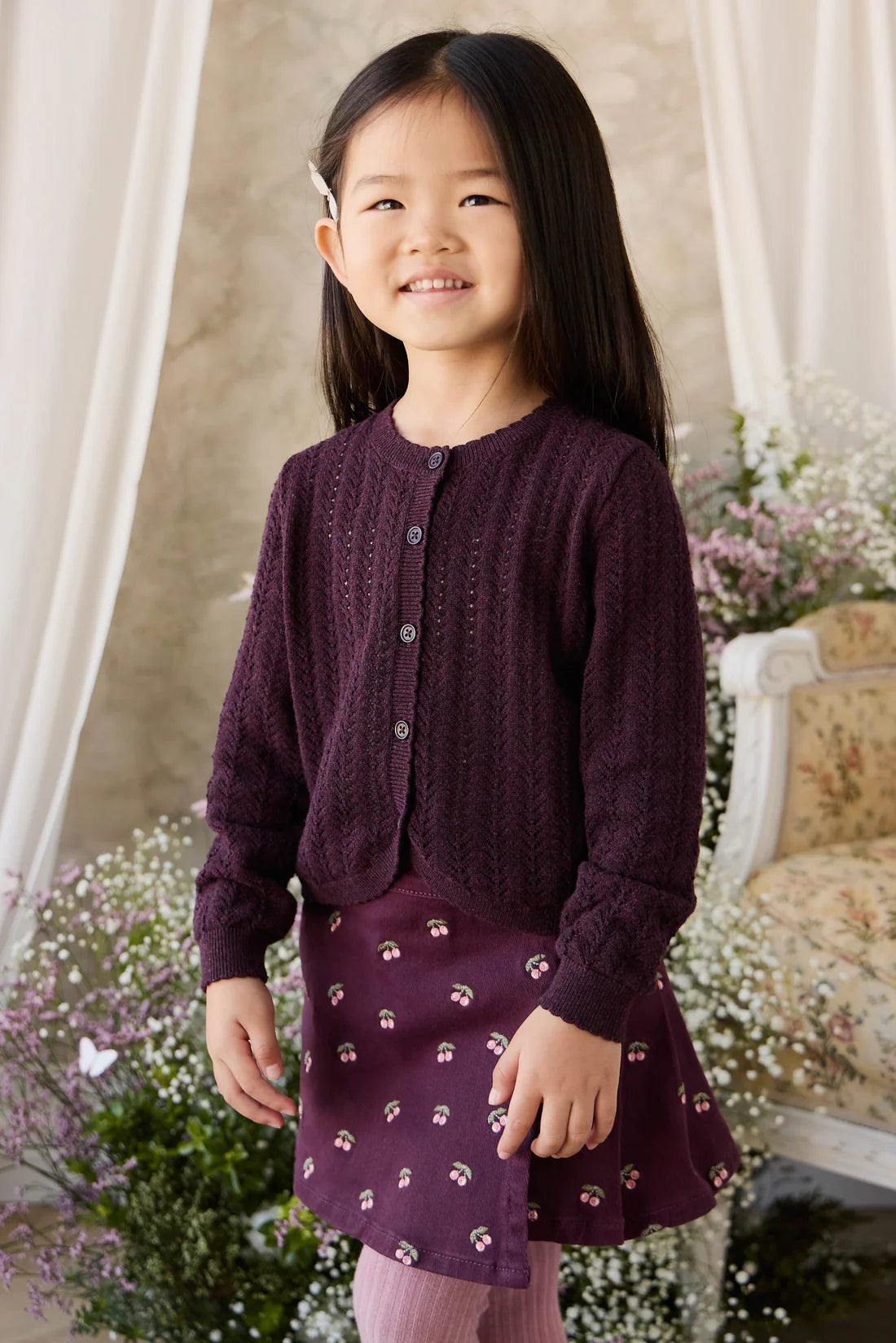 Beatrice Skirt Cherry Fig