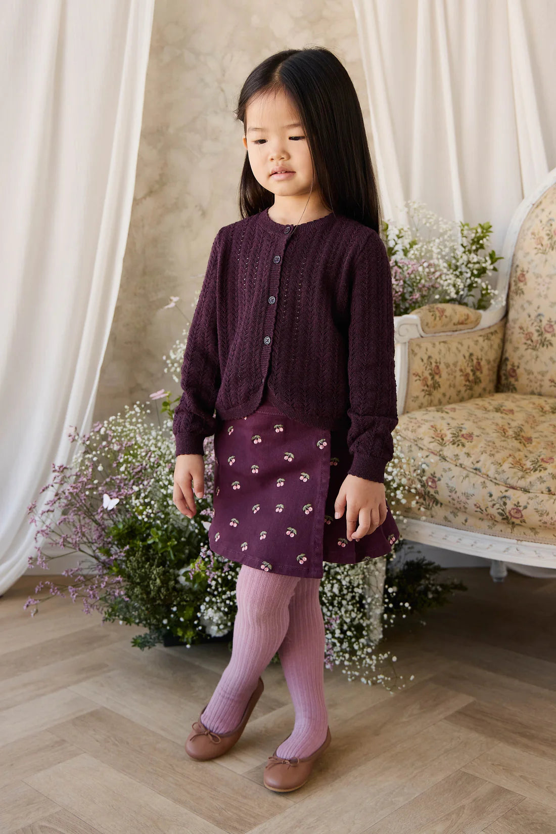 Beatrice Skirt Cherry Fig