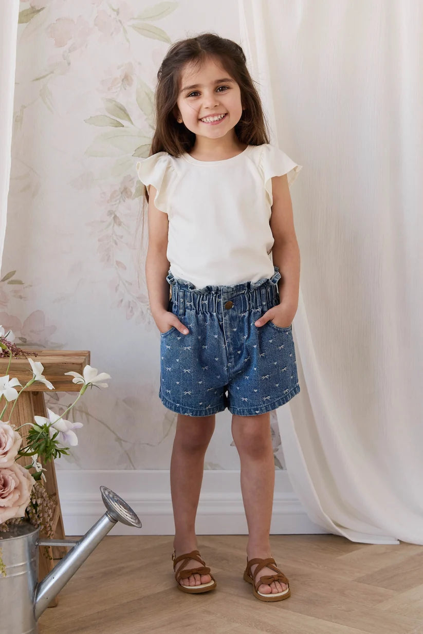 Kora Short Amour Bows Denim