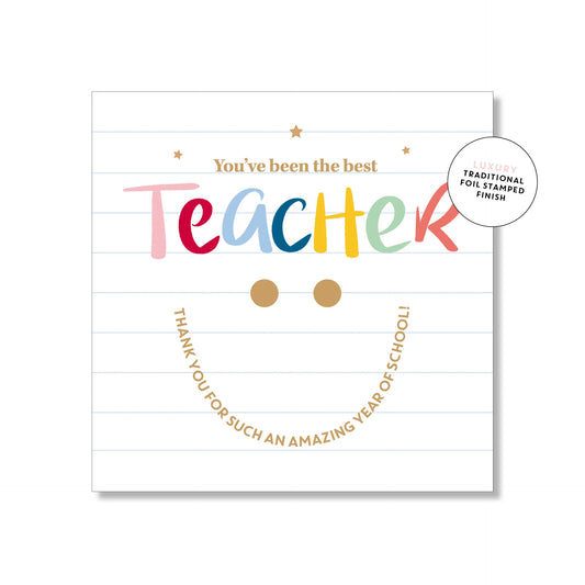 Smiley Teacher Thank You Mini Card