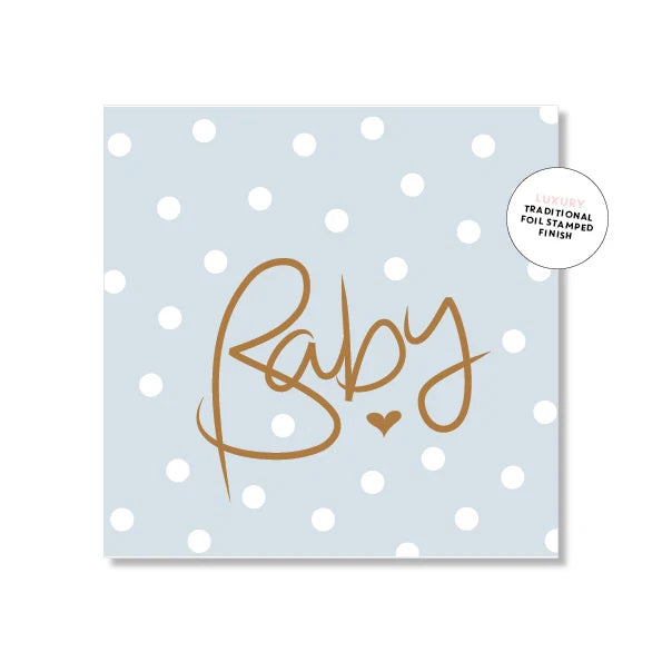 Polkadot Baby Blue Mini Card