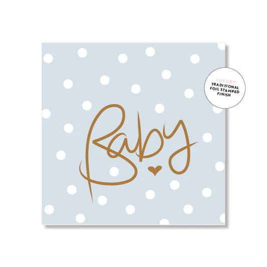 Polkadot Baby Blue Mini Card