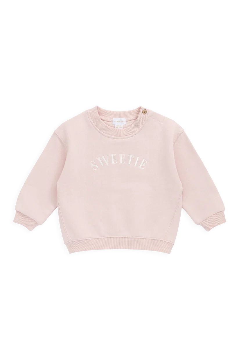 Organic Cotton Rhea Sweatshirt Cloud Pink Sweetie