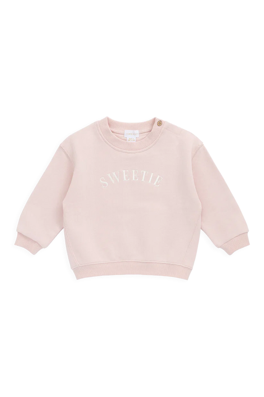Organic Cotton Rhea Sweatshirt Cloud Pink Sweetie