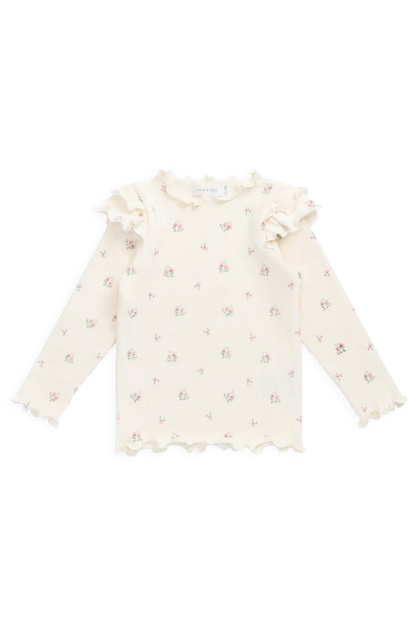 Organic Cotton Rib Winslet Top Emma Whisper