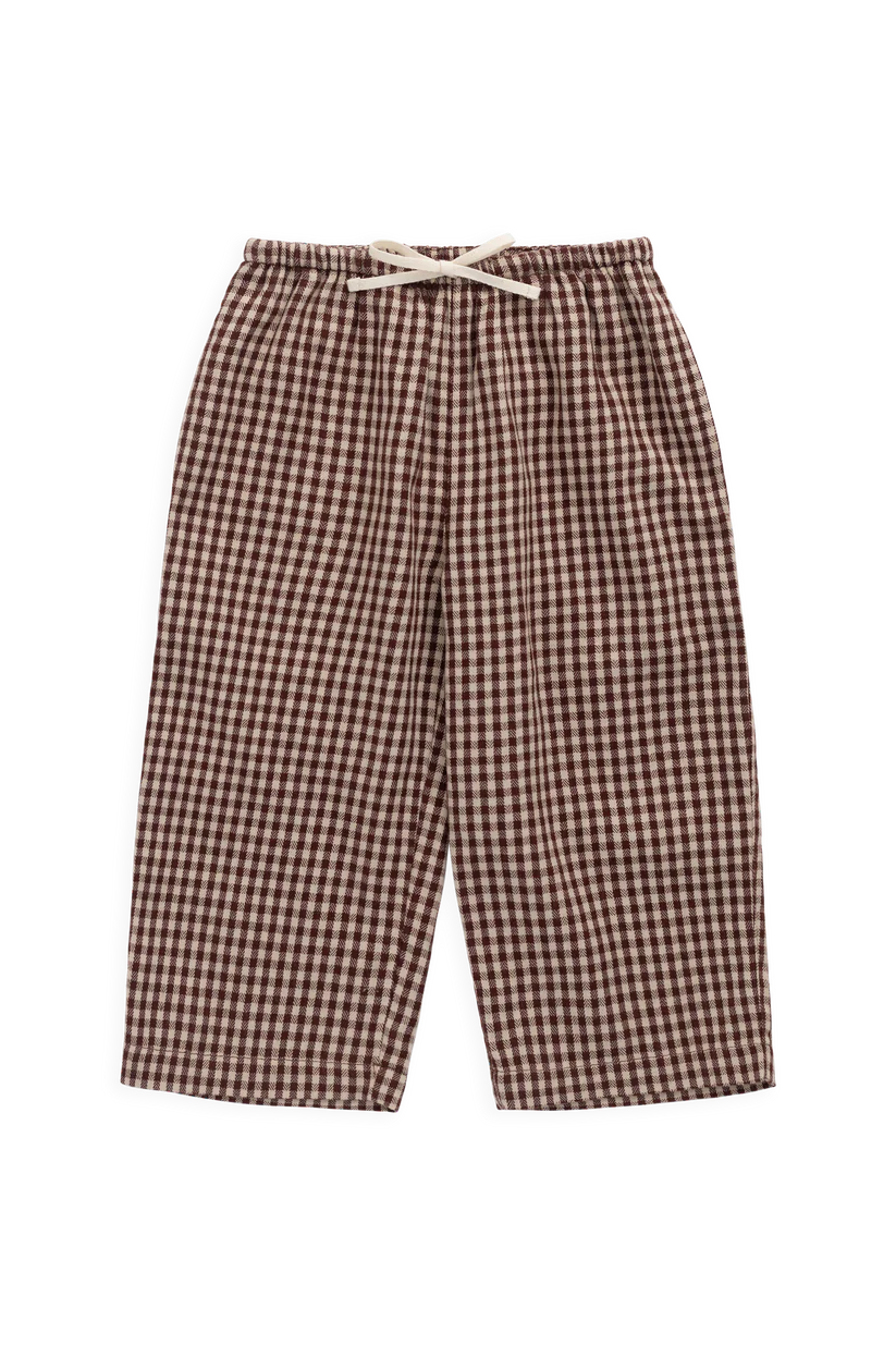 Organic Cotton Kenji Pant Cinnamon Gingham