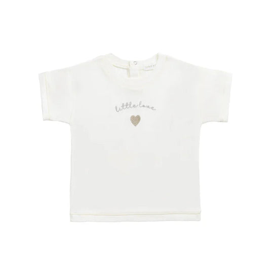 Pima Cotton Mimi Top Parchment Little Love Violet