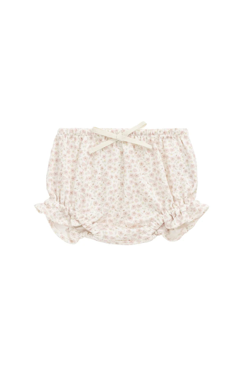 Organic Cotton Frill Bloomer - Penelope Rose Small