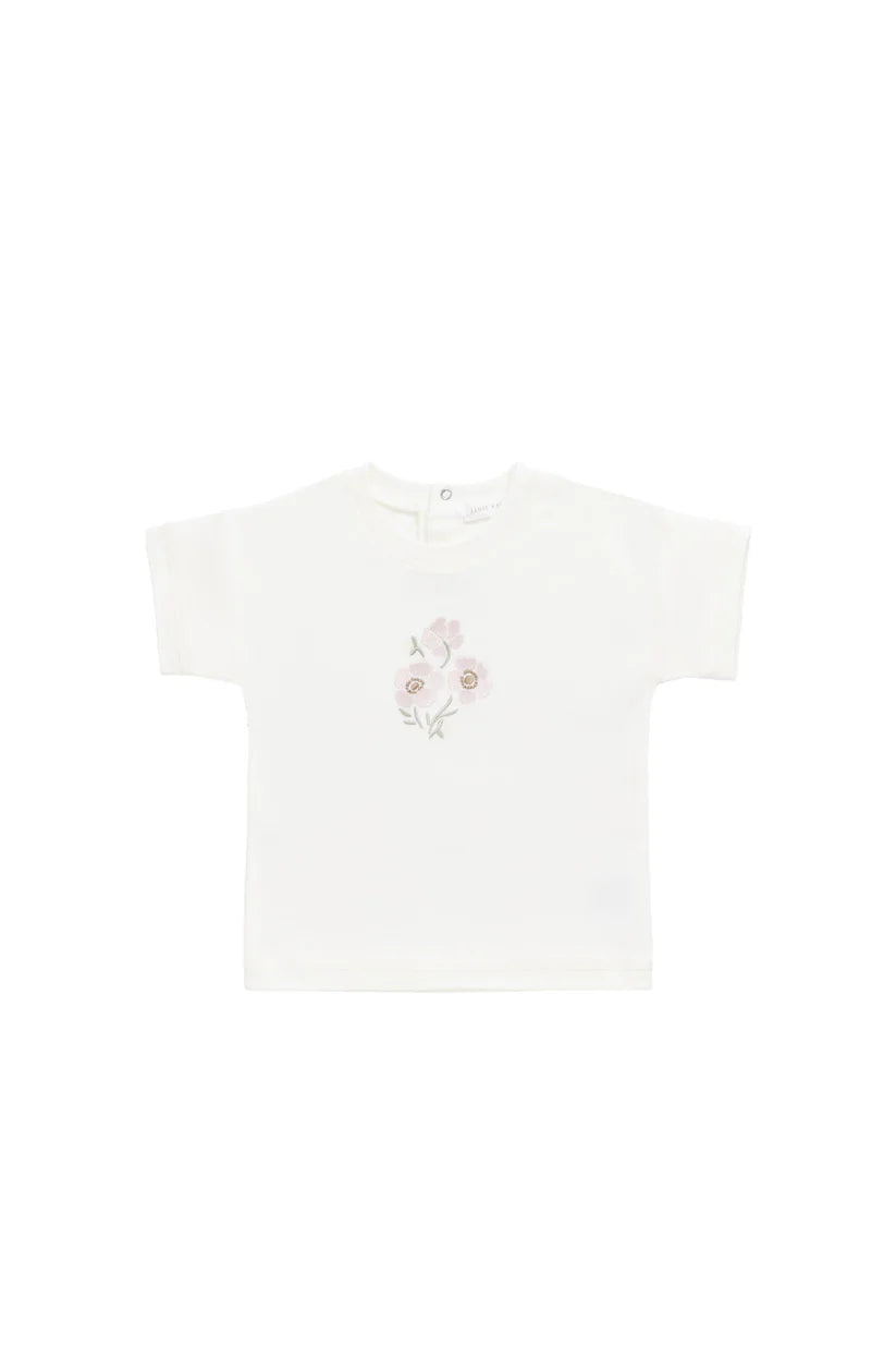 Pima Cotton Mimi Top Parchment Penelope Rose Quartz