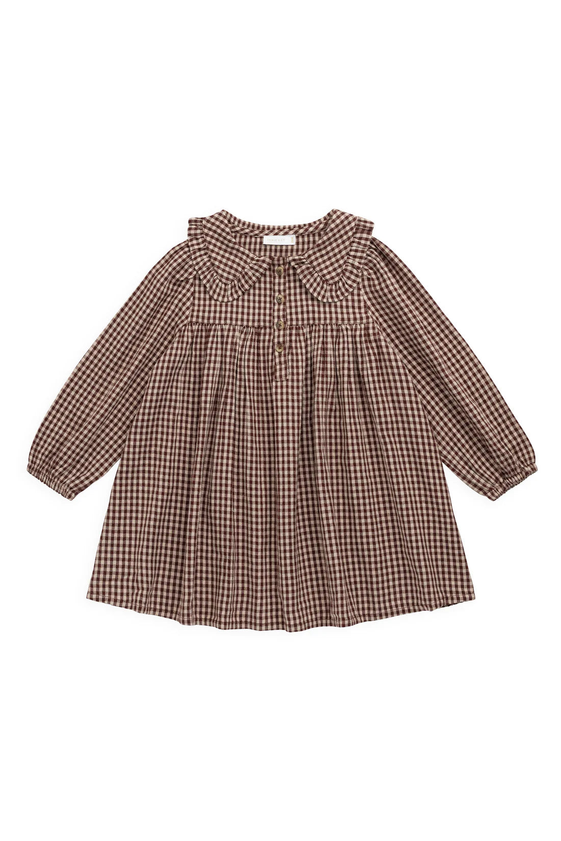 Organic Cotton Ira Dress Cinnamon Gingham