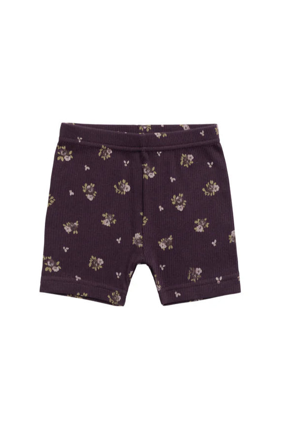 Organic Cotton Fine Rib Bike Short Simone Huckleberry