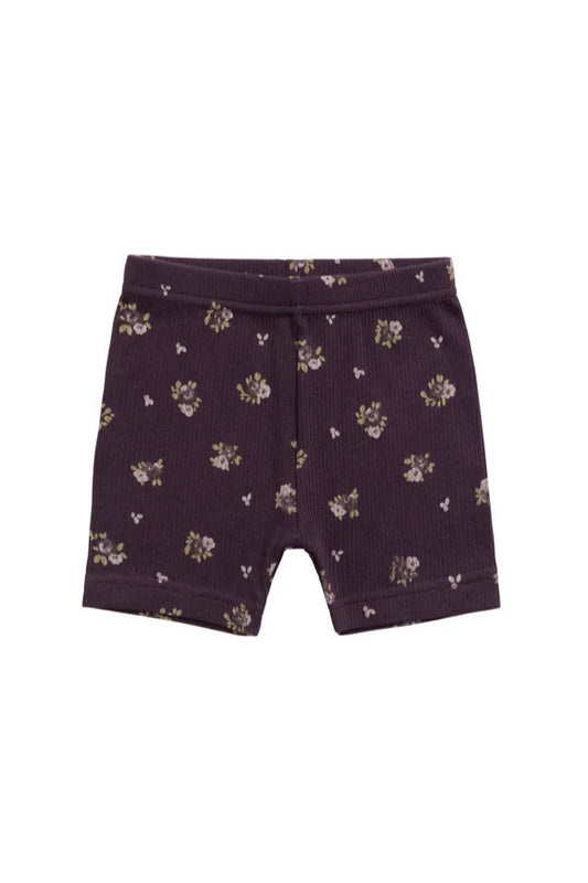 Organic Cotton Fine Rib Bike Short Simone Huckleberry