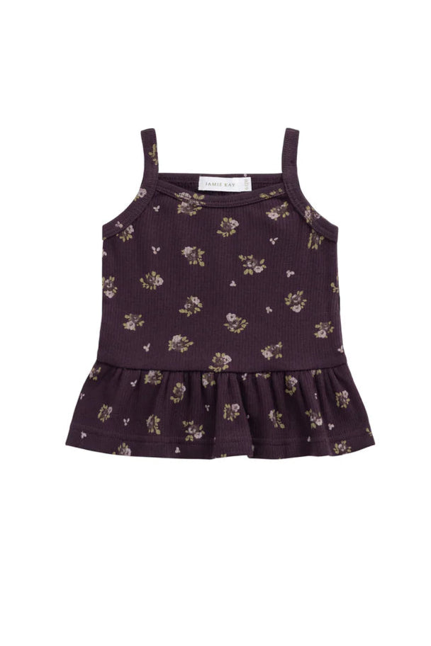 Organic Cotton Fine Rib Lillian Top Simone Huckleberry