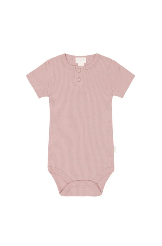 Organic Cotton Modal Darcy Rib Tee Bodysuit - Doll