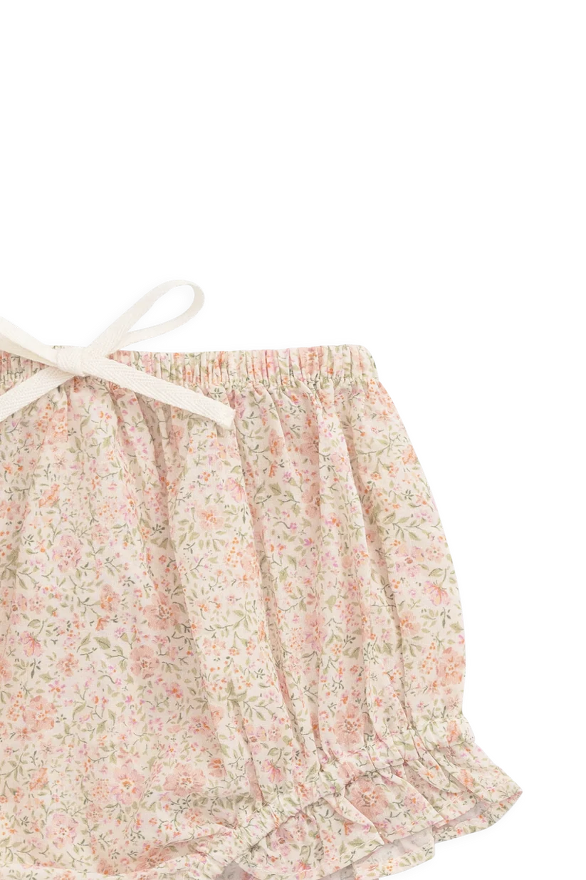 Organic Cotton Frill Bloomer Flora Pink